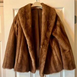 Chloe Mink Swing Coat Vintage Flawless Condition Caramel Color Size 6
